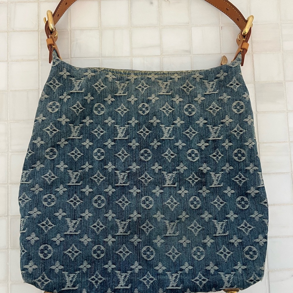 Louis Vuitton denim Tan Leather Crossbody Bag - Picture 12 of 15